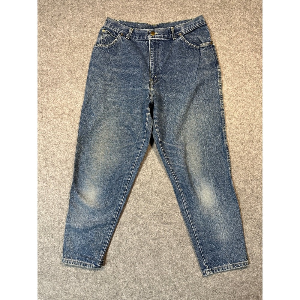 Vintage Chic High Waisted Tapered Leg Jeans Medium Wash Made in USA Petite 18‎